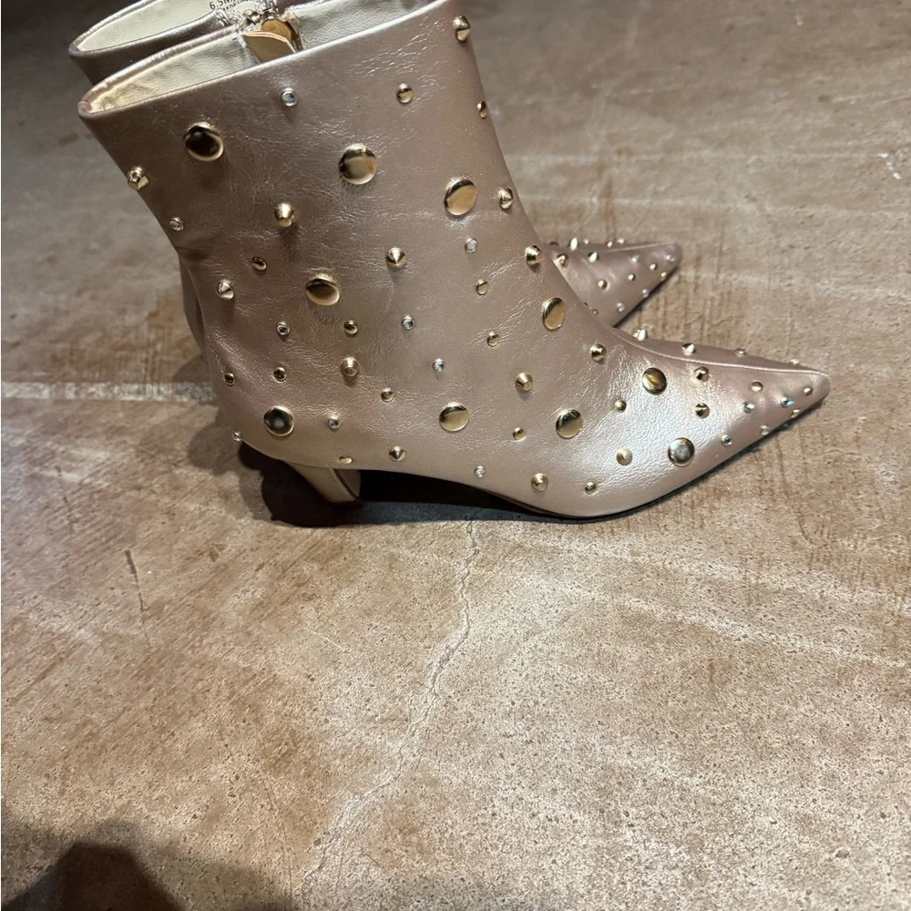 Jessica Simpson Vivianna Gold Studded Boots - Picture 5 of 7